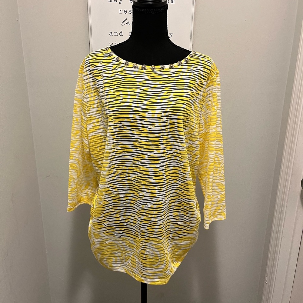 Yellow Sheer Blouse by Ruby Rd